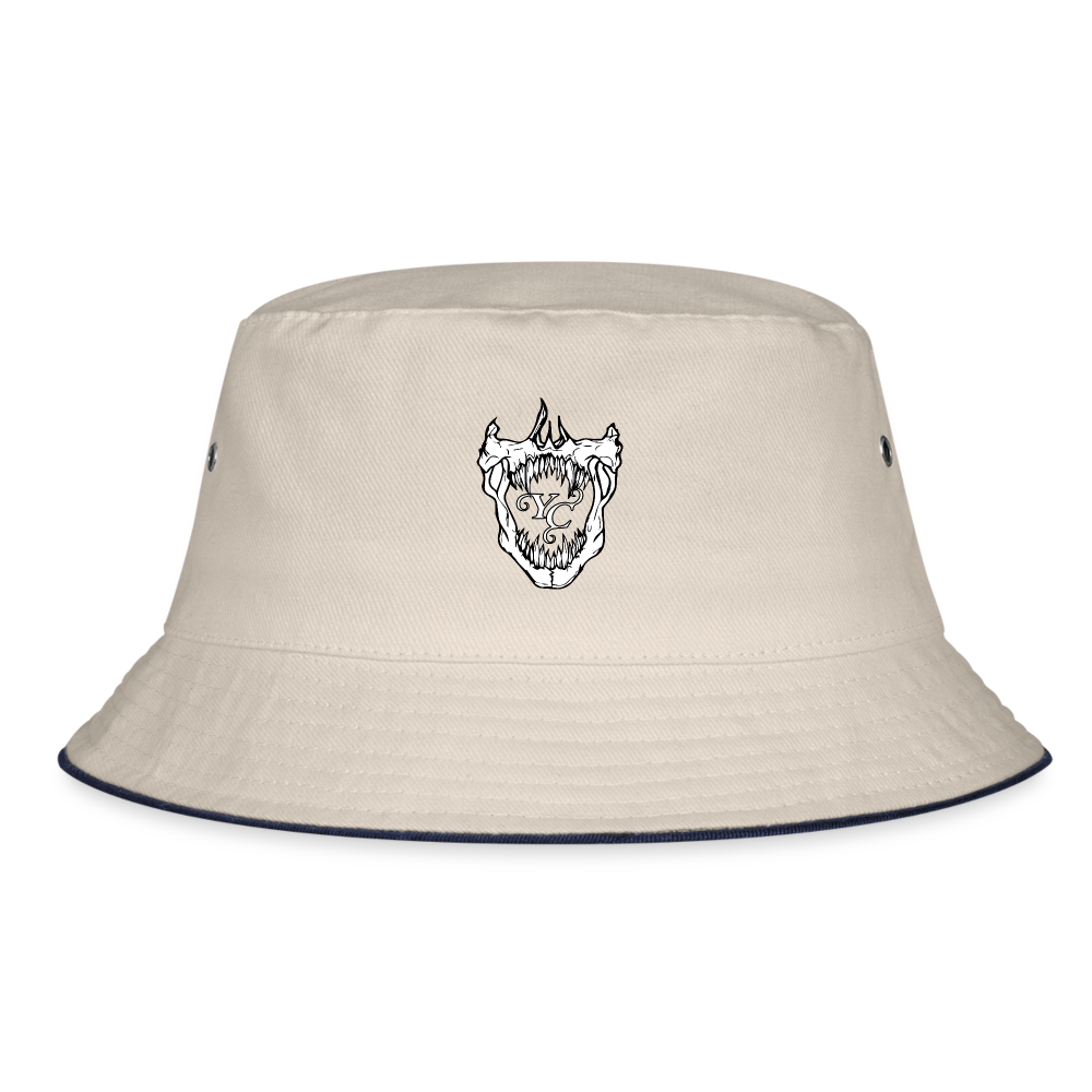 BUCKET HAT - ecru/navy